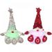 2 Pcs Christmas Gnomes Lighted Decorations Swedish Tomte-Handmade Holiday Plush Gnome Elf Ornaments Scandinavian Home Decor and Gifts Love for Men/Women