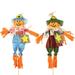 KARLSITEK Scarecrow on a Stick with Blue Pants & Orange Hat - 2 Piece/7.8in(Super Mini)