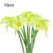 Calla Lily Flowers 10 Pcs Artificial Calla Lily Flowers Fake Lily Flowers Wedding Home Kitchen Outdoor Bouquet Multi-Colors Decor