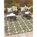 Outdoor Trisha Collection Area Rug Green - 7 10 Square