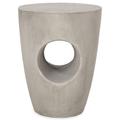 Noble House Sirius Lightweight Concrete Outdoor Accent Side Table in Gray