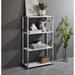 Hassch Modern Bookshelf 4-Tiers Storage Shelf for Home Office White