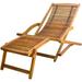 moobody Folldable Outdoor Chaise Lounge Chair Solid Acacia Wood Patio Sun Lounger Bed with Removable Footrest Recliner Deck Chair Pool Deck Backyard Garden Furniture 59 x 28 x 27 Inches (L x W x H)