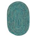 Colonial Mills Cameron Tweed Reversible Area Rug Aqua 5 x 8 Oval 5 x 8 Farmhouse Modern & Contemporary Rustic