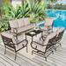 5/7-Seat Patio Conversation Set with 3-Seat Sofa 2/4 Single Chairs 2-Seat Sofa and 1 Coffee Table Set 4 - 6-Piece