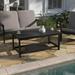 Taylor & Logan Indoor/Outdoor Poly Resin 2-Tier Adirondack Coffee Table Black