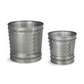 Good Directions Unique Medium Riveted Bronze Planter Set of 2 for Outdoor or Indoor Use Garden Deck and Patio Zinc