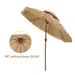 Zenova10ft 2 Tier Thatched Beach Umbrella with Crank with center light 9 ft with light 9â€˜*9â€™