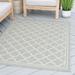 Alise Rugs Exo Coastal Geometric Indoor/Outdoor Area Rug Gray 5 3 x 7 3 5 x 8 Runner Outdoor Indoor Living Room Bedroom Patio Rectangle