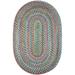 Rhody Rug Charisma Indoor/ Outdoor Braided Area Rug Sapphire 2 x 3 Oval Synthetic Nylon Polypropylene 2 x 3 Outdoor Indoor Green Oval