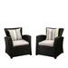 Amazonia GoldenHorizon 2-piece Eco-Frienldy Wicker Patio Armchairs with Cushions