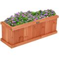 Wooden Flower Planter Box Garden Yard Decorative Window Box