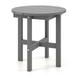 Patio 18 Adirondack Round Side Table HDPE End Table Outdoor Grey