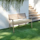 Humble and Haute Humble + Haute Indoor/Outdoor Solid Corded Bench Cushion Linen - 55 x 18 x 2 Bench Cushion Corded