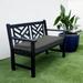 Mozaic Humble + Haute Outdura Solid Indoor/Outdoor Round-front Bench Cushion 56 in x 19.5 in x 2 in - ETC Steel