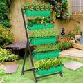 FATIVO Vertical Raised Garden Bed 5 Container Boxes Planter Rolling Planter Box