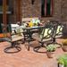 Nuu Garden Outdoor Set With Swivel Chairs Black