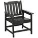 Patio Chairs with Armrests Slatted Back Outdoor Armchair Black