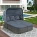 Outdoor Patio Furniture Set Daybed Sunbed Grey