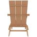 Polytrends Shoreside Modern Poly Folding Eco-Friendly All Weather Adirondack Chair (Set of 4) Teak