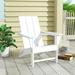 Polytrends Shoreside Modern Eco-Friendly Poly Folding Adirondack Chair White