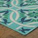 Style Haven Martinque Floral Indoor-Outdoor Blue/ Green Area Rug 7 10 Round 8 Round Outdoor Indoor Living Room Patio Round