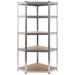 moobody 5-Layer Corner Shelf Steel and Engineered Wood Storage Organizer Rack Display Stand for Kitchen Bathroom Warehouse Basement 29.5 x 29.5 x 70.9 Inches (L x W x H)