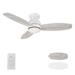 CARRO Reed 48-inch Indoor Ceiling Fan with Remote Dimmable LED Light Kit & Reversible DC motors. - N/A White/Maple