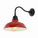 JONATHAN Y Stanley 12.25 Farmhouse Indoor/Outdoor LED Gooseneck Arm Sconce Red - 12.25