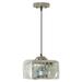 River of Goods Nadya Painted Silver Glass and Metal Square Shade Pendant Light - 10 x 10 x 8.5/73.5