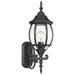 1-Light Outdoor Wall Lantern in Black