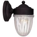 1-Light Outdoor Wall Lantern in Textured Black