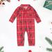 Babys Girl Clothes Toddler Babys Boys Girls Christmas Fashion Cute Lattice Print Romper Family Parent-child Wear Baby