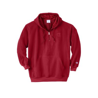 Men's Big & Tall Champion® sherpa 1/4 zip hoodie by Champion in Maroon (Size 4XL)