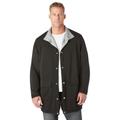 Men's Big & Tall Reversible fleece nylon jacket by KingSize in Black Gunmetal (Size 2XL)