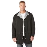 Men's Big & Tall Reversible fleece nylon jacket by KingSize in Black Gunmetal (Size 2XL)