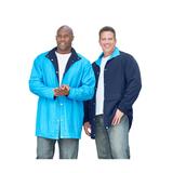 Men's Big & Tall Reversible fleece nylon jacket by KingSize in Navy Cobalt (Size 2XL)