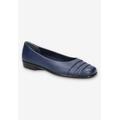 Women's Haley Casual Flat by Easy Street in Navy (Size 9 1/2 M)