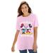 Plus Size Women's Disney Short Sleeve Crew Tee Pink Mickey Minnie by Disney in Pink Mickey Minnie (Size L)