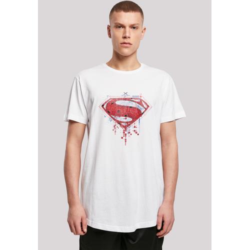 „T-Shirt F4NT4STIC „“DC Comis Superhelden Superman Geo Logo““ Gr. XS, weiß Herren Shirts T-Shirts Print“