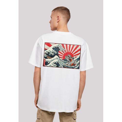 „T-Shirt F4NT4STIC „“Kanagawa Welle Japan““ Gr. S, weiß Herren Shirts T-Shirts Print“