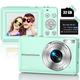 Digital Camera Compact Camera with 32GB SD Card, 1080P 44MP Mini, 2.5 Inch LCD Rechargeable Digital Camera with 16X Digital Zoom for Children, Adults, Boys, Girls (Green)