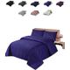 BEDSPREAD - Luxury Quilted – 3 Tog – Bed Throw Warm Quilt – (Bedspread King 200 x 240 cm - Navy Blue) Bed Spread Set 100% Cotton Cover + Virgin Polyester 150 GSM - Pinsonic Stitching