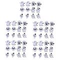 ABOOFAN 60 Pcs Halloween Hair Clips Halloween Themed Barrette Decorative Hair Halloween Treat Gifts Clips Alligator Hair Girls Gifts Halloween Party Ornaments White Alloy Child Ghost Metal