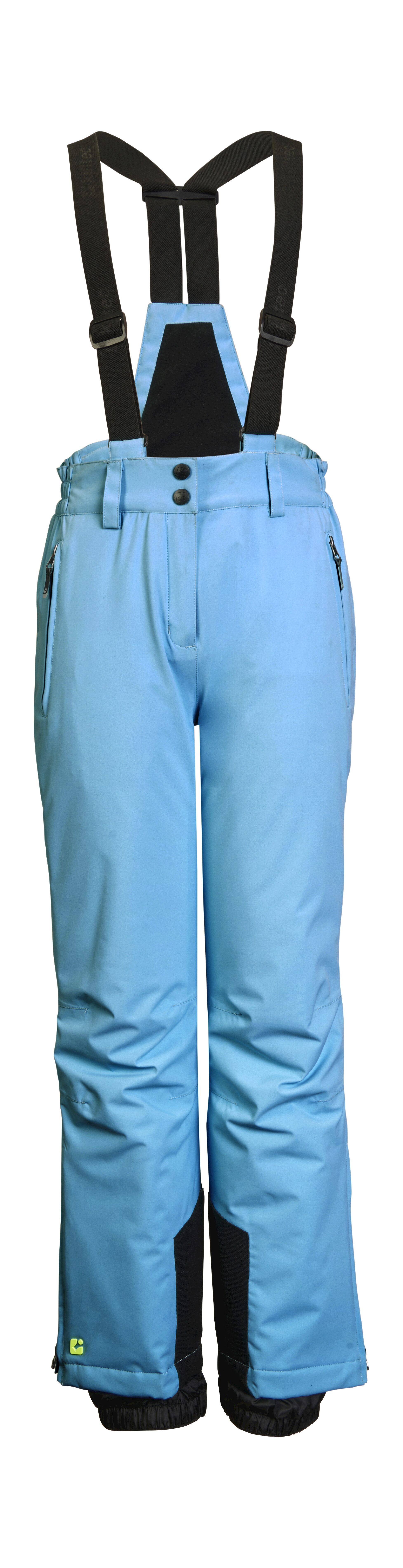 Skihose KILLTEC "KSW 152 GRLS SKI PNTS", Kinder, Gr. 152, Normalgrößen, blau (helltürkis), Oberstoff: 100% Polyester, Futter: 100% Polyester, Wattierung: 100% Polyester, Hosen, Wasserdichte, atmungsaktive Mädchen-Skihose mit Schneefang Image