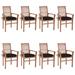 Red Barrel Studio® Patio Dining Chairs Wooden Accent Chair w/ Cushions Solid Wood Teak Wood in Brown | Wayfair 2964248A13554785925A098C345E796F