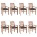 Red Barrel Studio® Patio Dining Chairs Wooden Accent Chair w/ Cushions Solid Wood Teak Wood in Brown | Wayfair 87C82FF5845945BFAD6FA85777F0048D