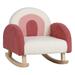 Gemma Violet Armenta Rocking Chair Velvet, Wood in Red | 20 H x 20 W x 19.5 D in | Wayfair 151C4F714082455F90C6288E85868CC1