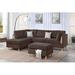 Brown Sectional - Latitude Run® Olya 3 - Piece Upholstered Sectional Chenille | 35 H x 75 W x 104 D in | Wayfair 2CFE6441DA444A7B8B93D6C4B5E2B855