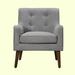 Armchair - Everly Quinn Trefann 27.5" Wide Tufted Armchair Polyester in Gray | 31 H x 27.5 W x 25 D in | Wayfair CAF7EEC4625542BAA7D603DEEA797810